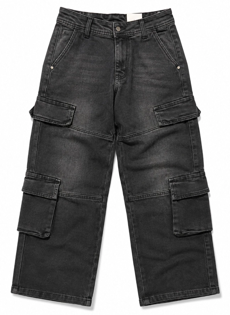 PANTALON JEANS CARGO NIÑO DENIM ESTILO URBANO - 3