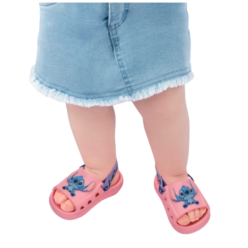 SANDALIA INFANTIL DE BEBE STITCH DISNEY ROSA - 2