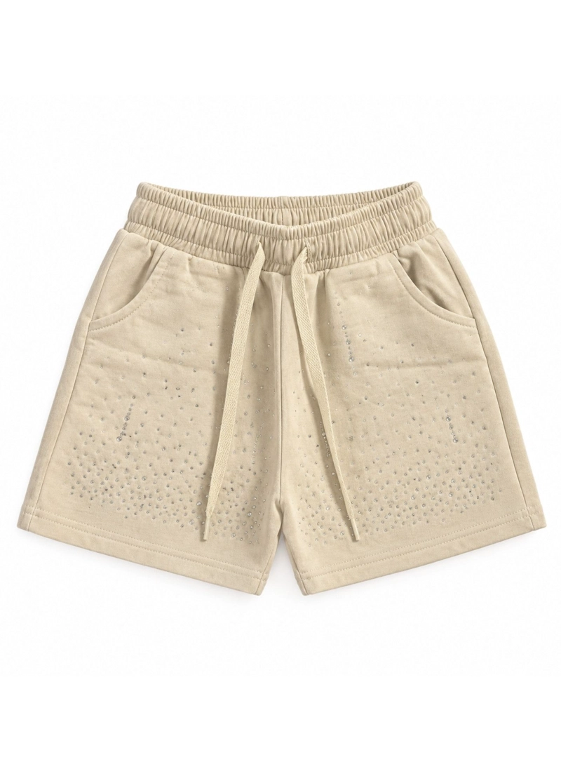 SHORT CASUAL DE NIÑA ALGODON SUAVE CON BRILLOS MODA - 2