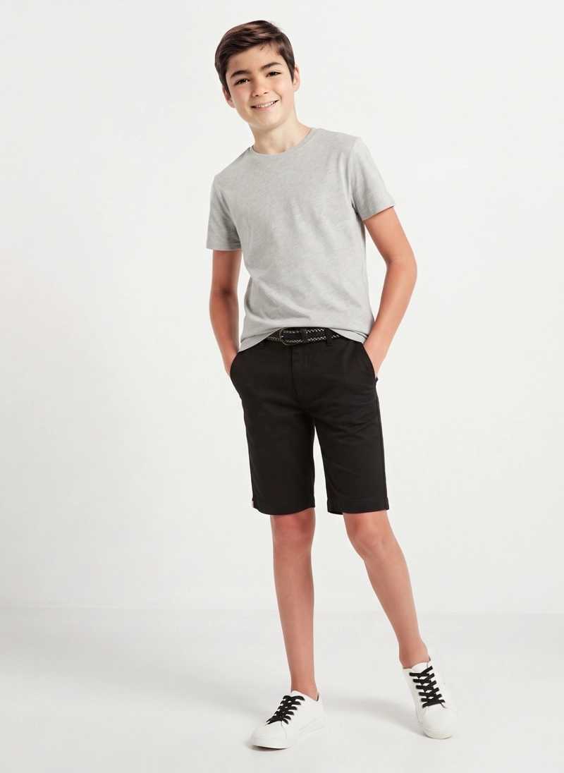 BERMUDA SHORT NIÑO CASUAL CON CINTURON INCLUIDO VERANO - 2