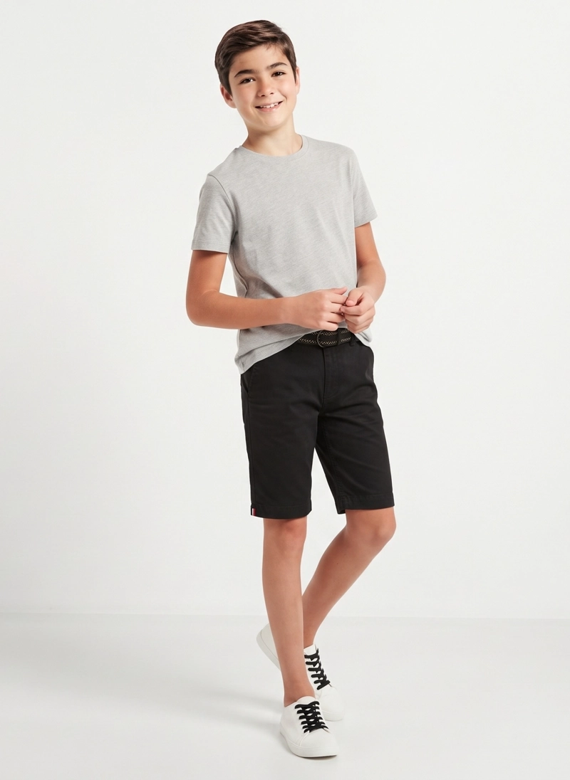 BERMUDA SHORT NIÑO CASUAL CON CINTURON INCLUIDO VERANO - 3