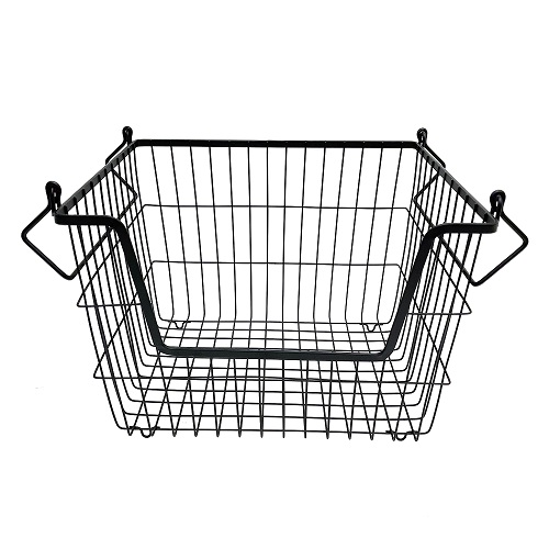 CANASTO KITCHENWARE NEGRO ORGANIZADOR APILABLE 32X27X33 - 1