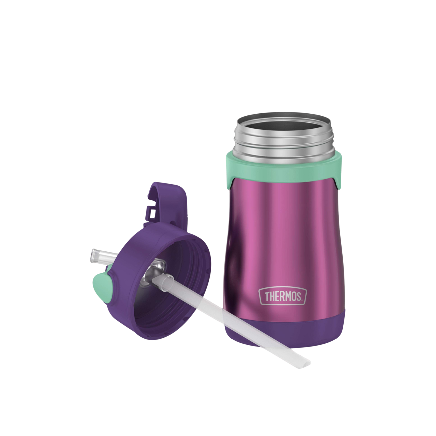 BOTELLA CON BOMBILLA THERMOS SIPPY KIDS 290ML MORADO - 2