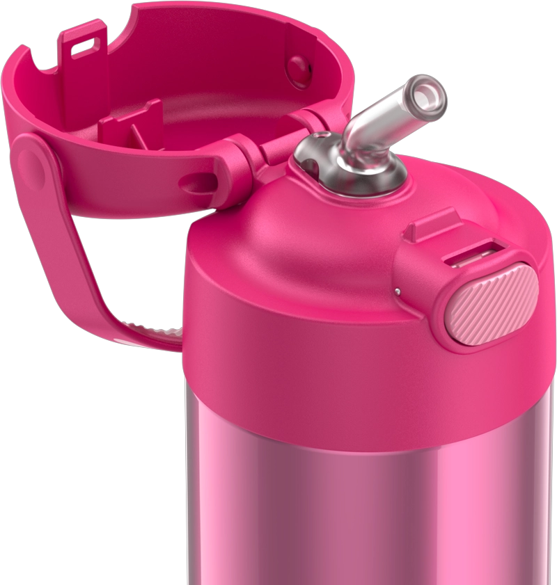 BOTELLA THERMOS ACERO INOXIDABLE ROSA 355 ML - 3