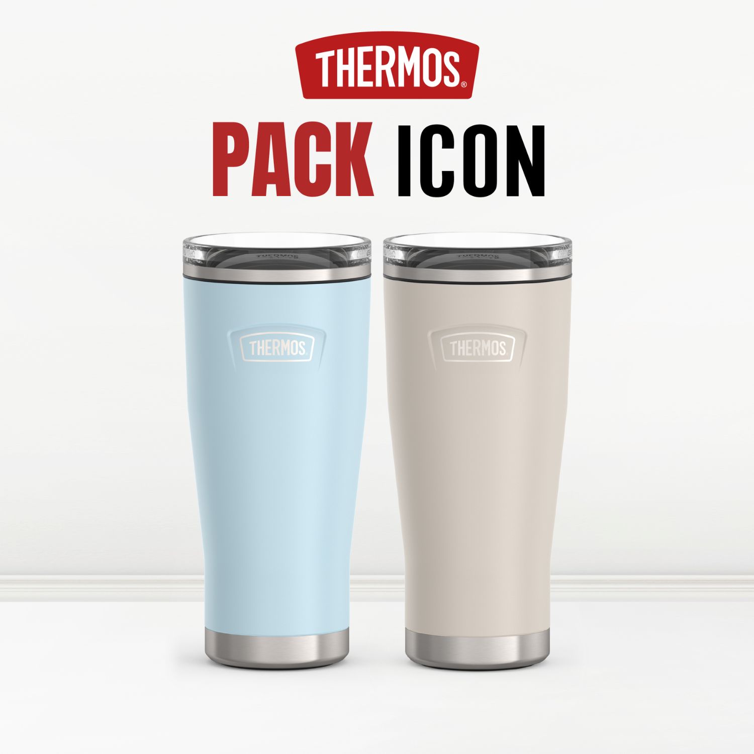 SET VASOS THERMOS ICON ACERO INOXIDABLE 710 ML - 1