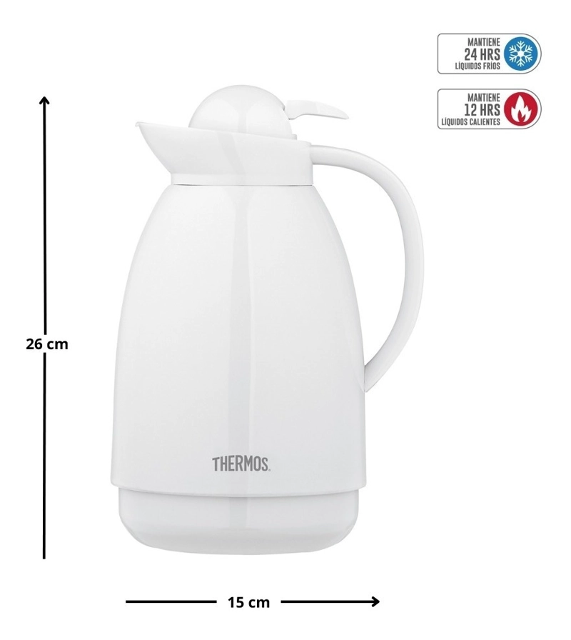 JARRA EN COLOR BLANCO 1 L - THERMOS - 8