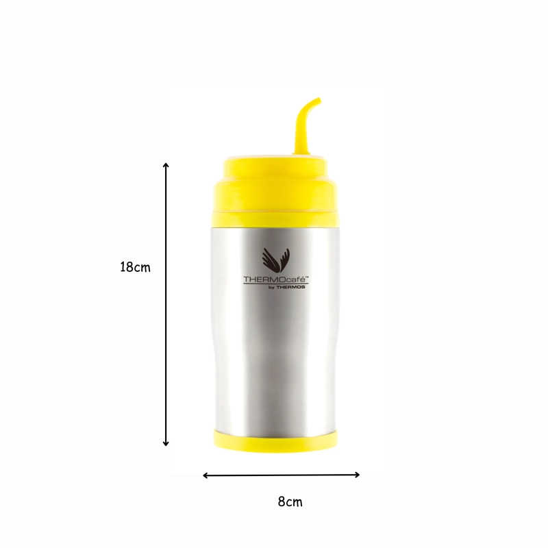 TERMO MATERO AMARILLO CON BOMBILLA 400ML - 2