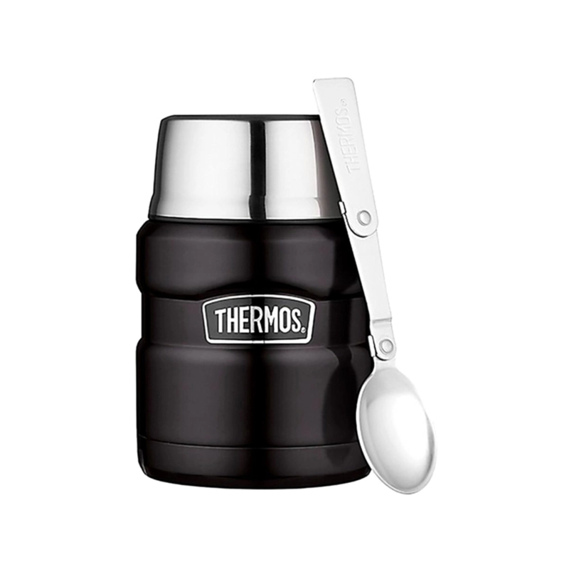 TERMO COMIDA 470ML KING ACERO INOXIDABLE NEGRO - 2