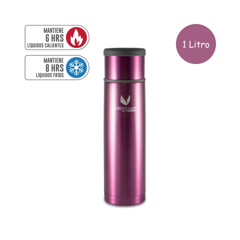 TERMO LIQUIDO ACERO INOXIDABLE PURPURA 1 LT - 3