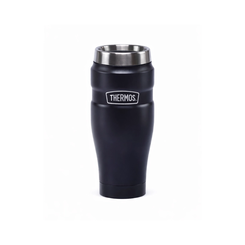 TERMO MUG ACERO INOXIDABLE 470ML KING NEGRO - 1