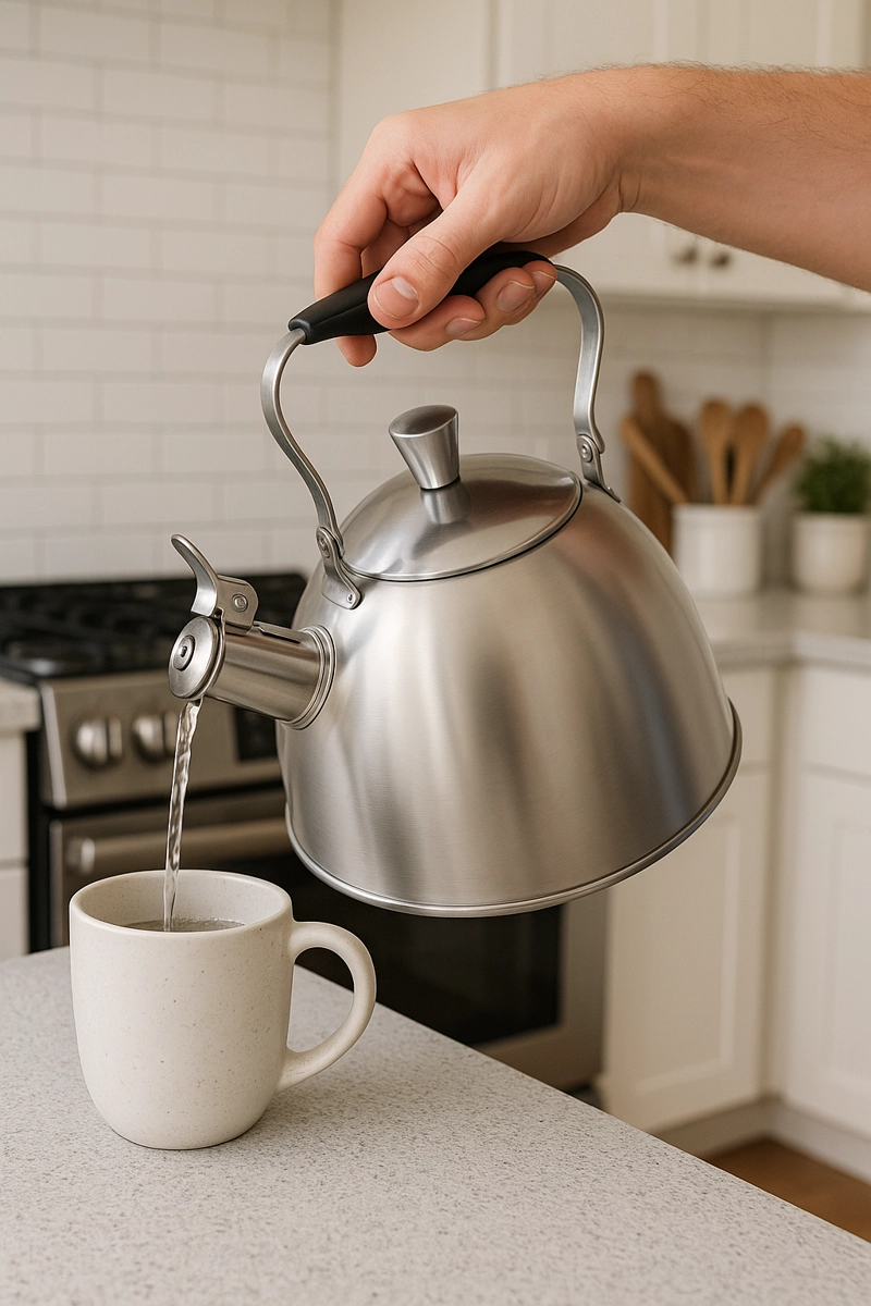 TETERA DE ACERO INOXIDABLE OSLO PLATEADA 3LT - 3
