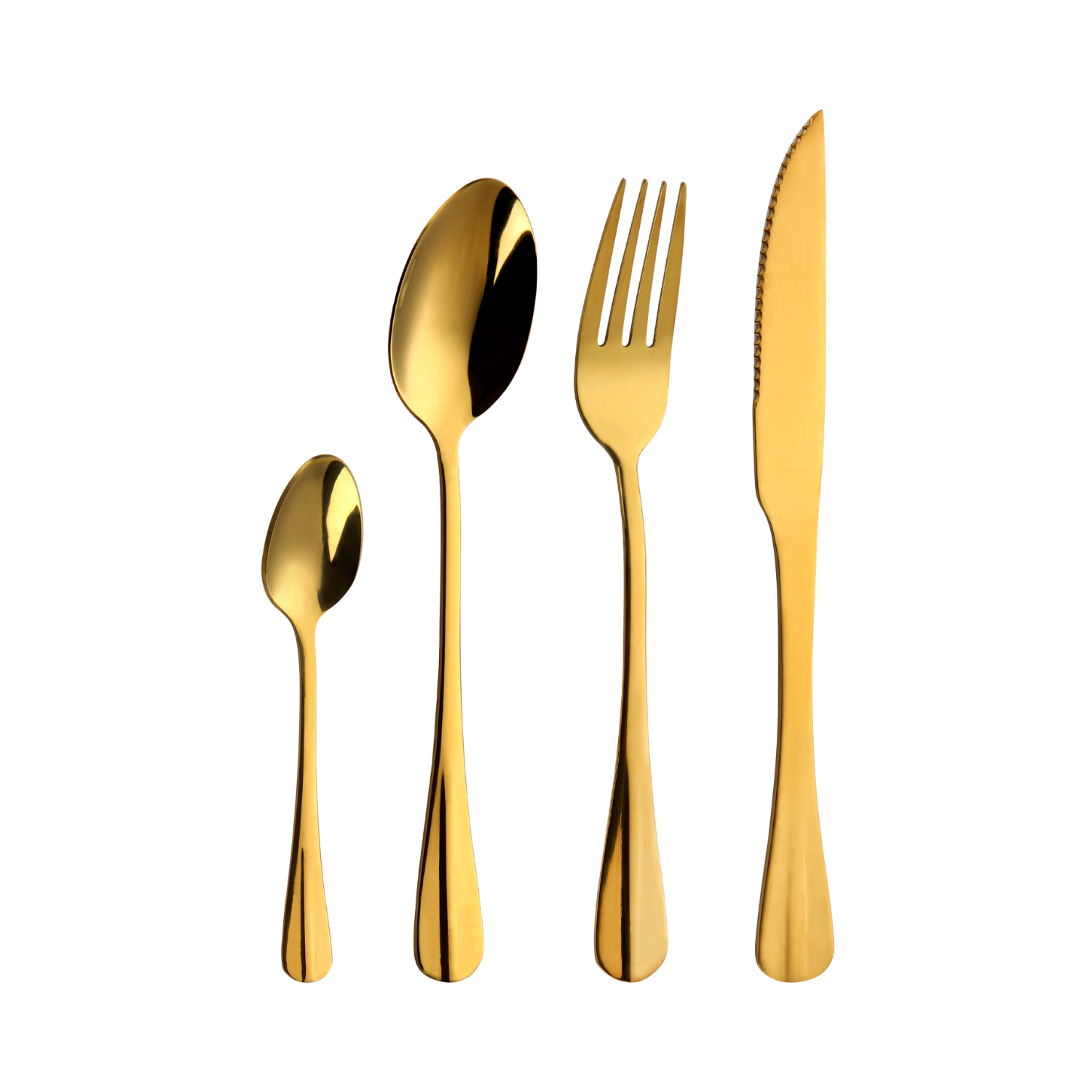 SET DE CUBIERTOS 24 PIEZAS ACERO INOXIDABLE CAPRI GOLD - 1