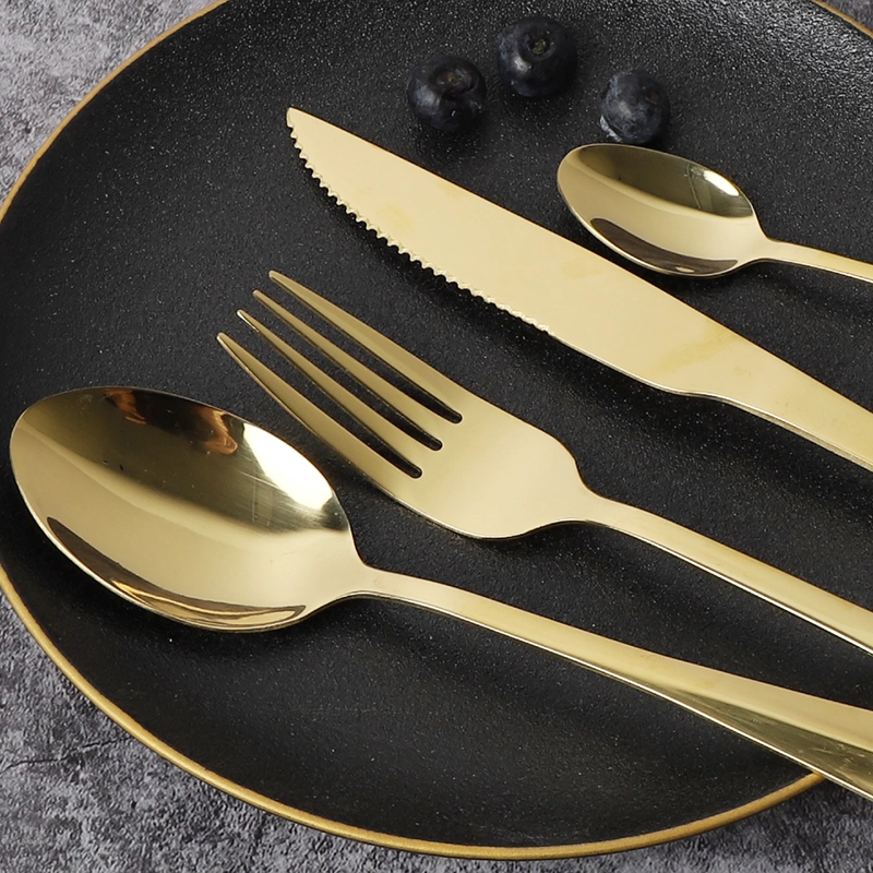 SET DE CUBIERTOS 24 PIEZAS ACERO INOXIDABLE CAPRI GOLD - 4