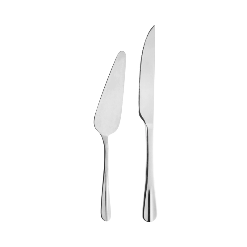 SET CUBIERTOS PARA TORTA 2 PIEZAS ACERO INOXIDABLE - 1