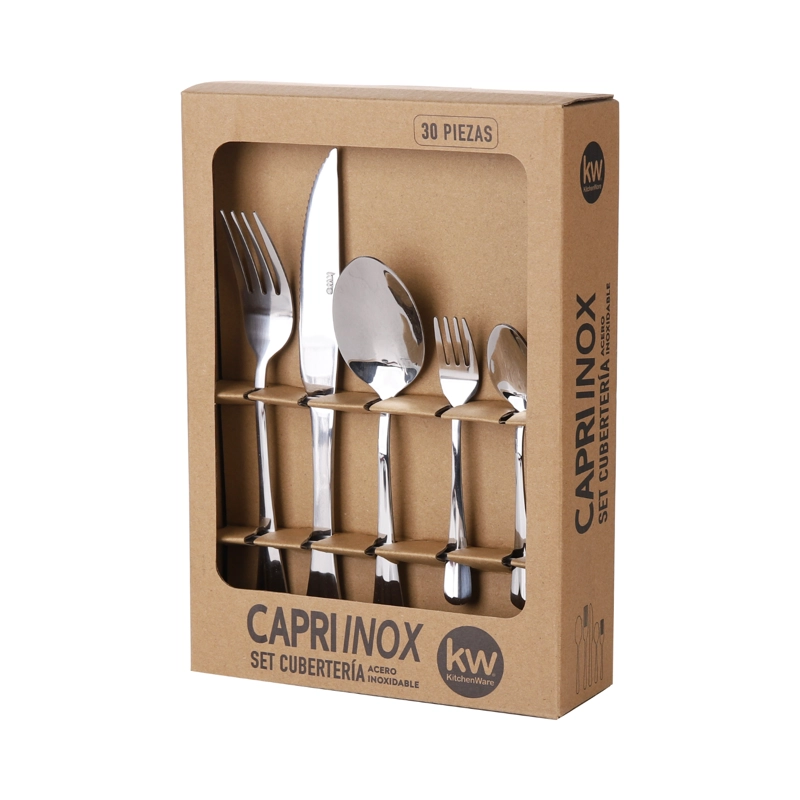 SET DE CUBIERTOS 30 PIEZAS  ACERO INOXIDABLE CAPRI - 2