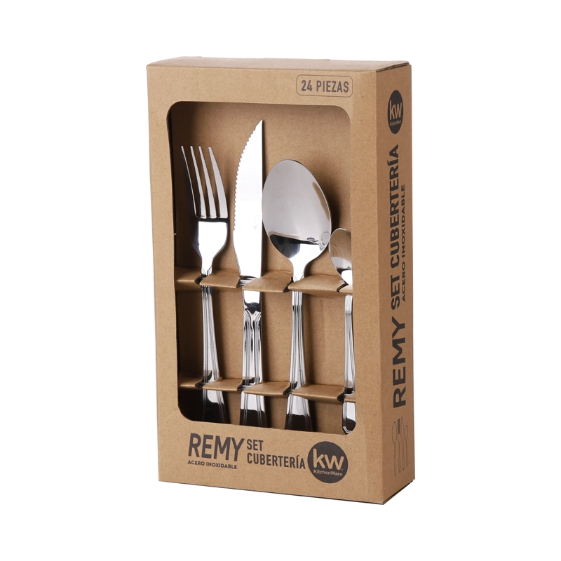 SET DE CUBIERTOS 24 PIEZAS ACERO INOXIDABLE REMY - 2