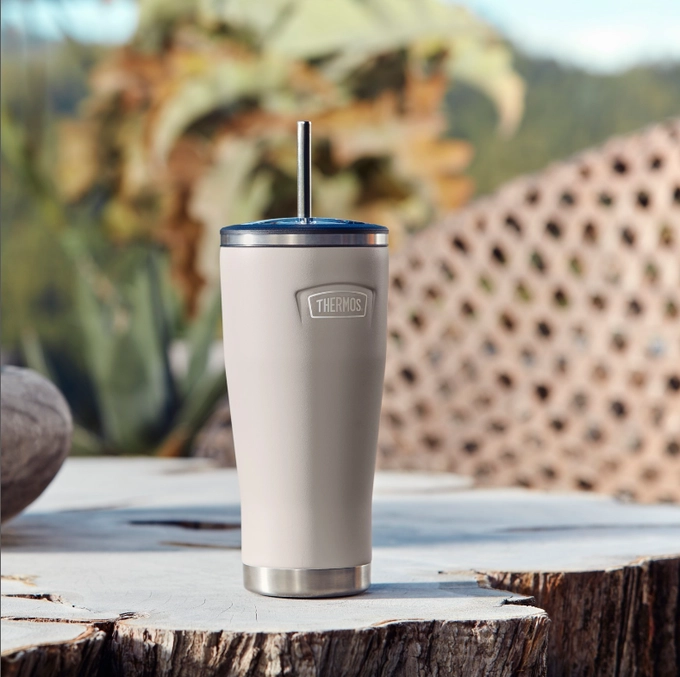 SET VASO SANDSTONE Y MUG GRAFITO ICON ACERO INOX 710ML - 1