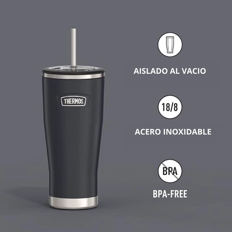 SET VASO SANDSTONE Y MUG GRAFITO ICON ACERO INOX 710ML - 2