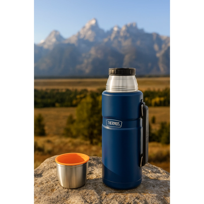 TERMO LIQUIDO ACERO INOX KING 2L MATT NAVY - 5
