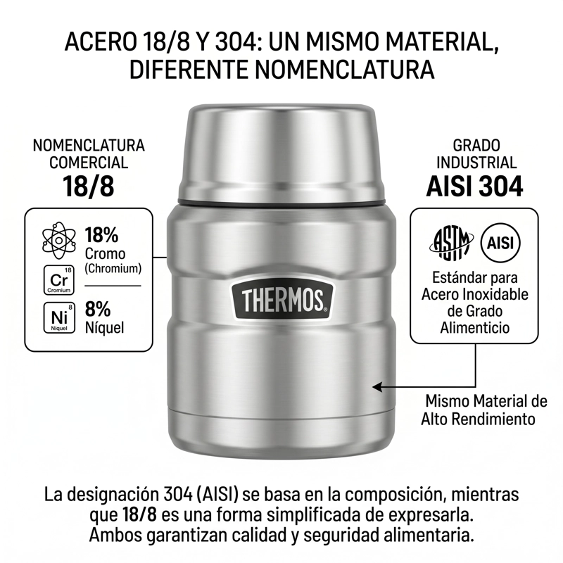 TERMO COMIDA ACERO INOX KING 470ML MATT NAVY - 5