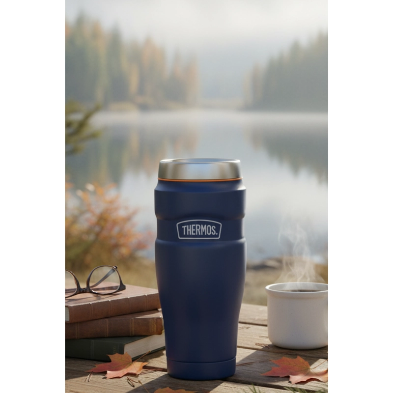 TERMO MUG ACERO INOX KING 470ML MATT NAVY - 5