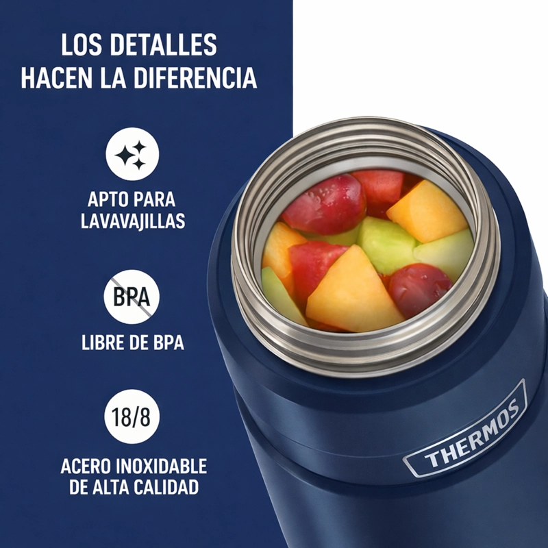 TERMO COMIDA ACERO INOX KING 710ML MATT NAVY - 3