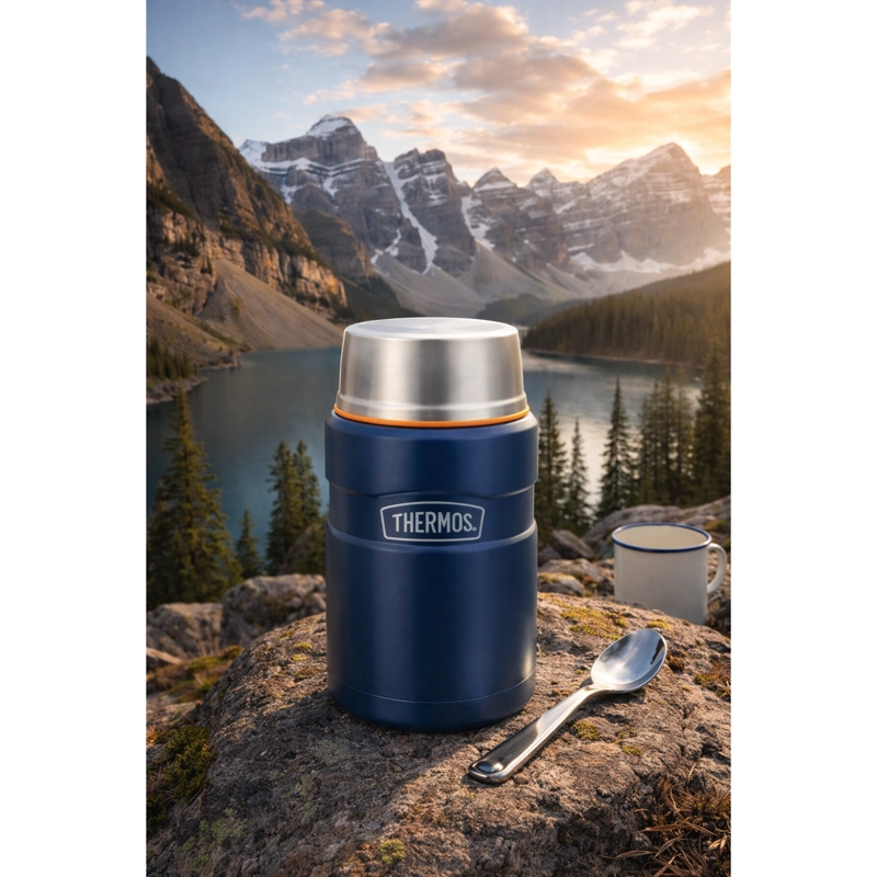 TERMO COMIDA ACERO INOX KING 710ML MATT NAVY - 4