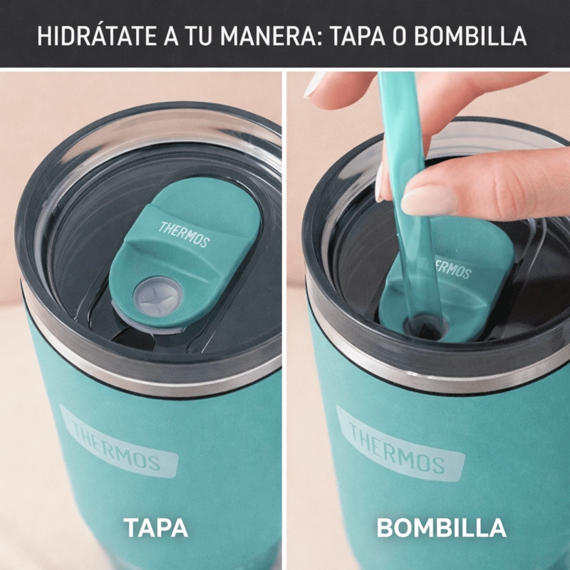 VASO TERMICO THERMOS MUG ACERO INOX ICON 1.2 LT SEA GREEN - 4