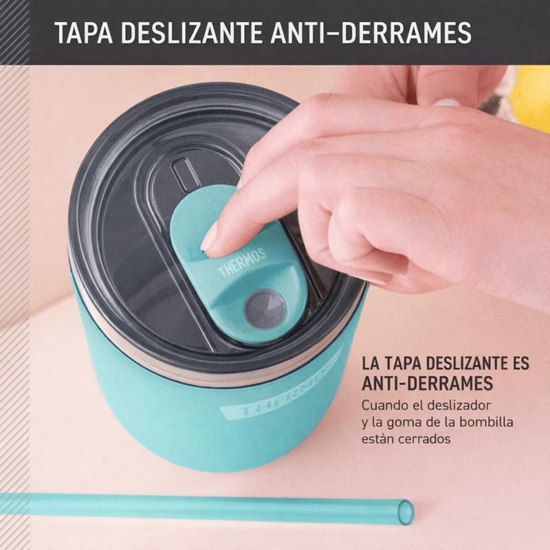 VASO TERMICO THERMOS MUG ACERO INOX ICON 1.2 LT SEA GREEN - 5