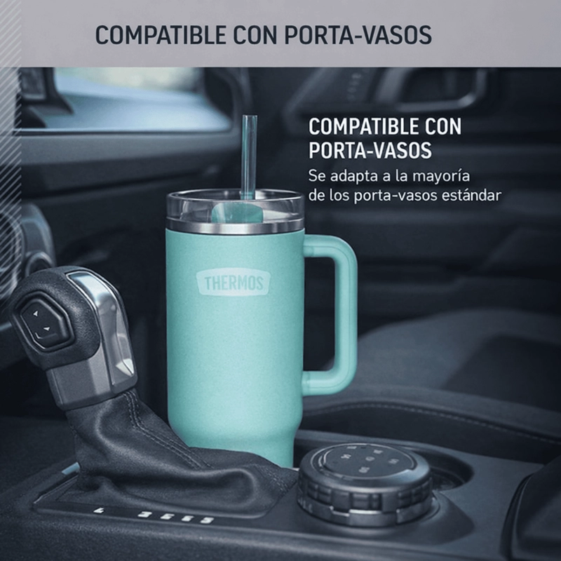 VASO TERMICO THERMOS MUG ACERO INOX ICON 1.2 LT SEA GREEN - 6
