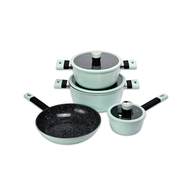 BATERIA DE COCINA 7 PIEZAS SOHO MINT ALUMINIO FORJADO - 5