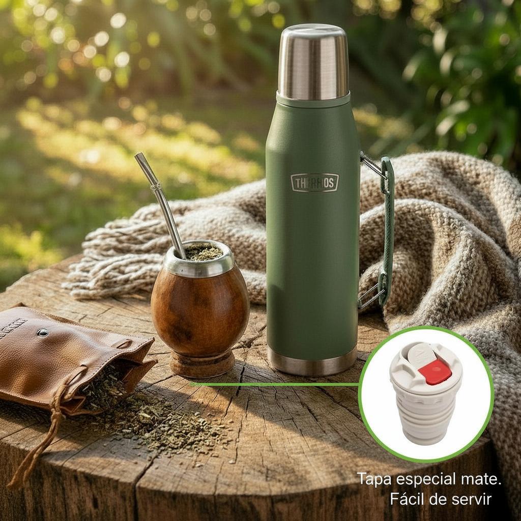 TERMO LIQUIDO ACERO INOX OUTDO 1.3 L VERDE - 2
