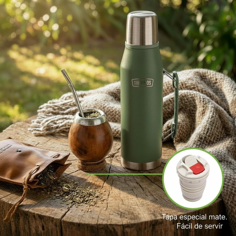 TERMO LIQUIDO ACERO INOX OUTDO 1.3 L VERDE - 8