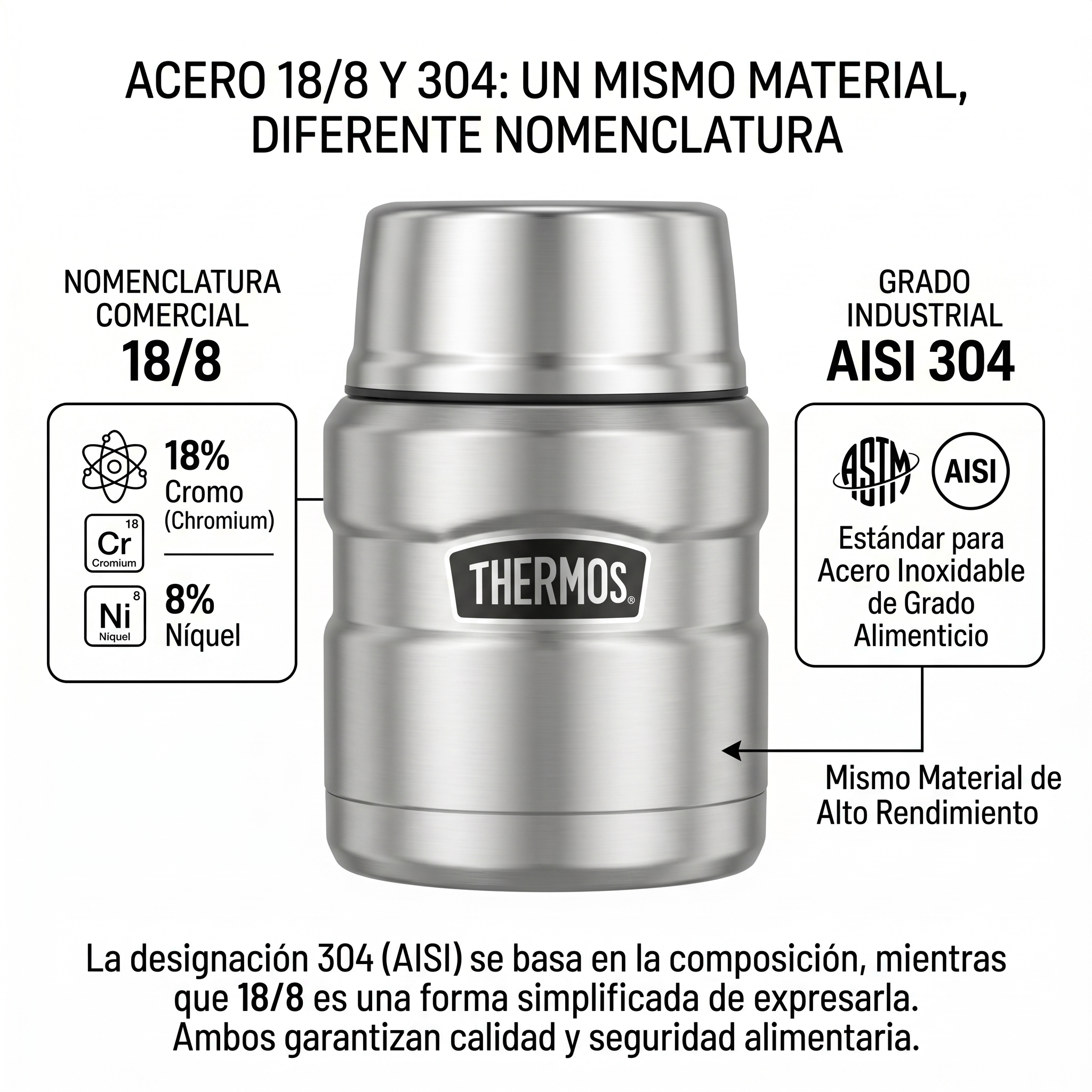 TERMO COMIDA ACERO INOX KING 470ML MATT GREEN - 4
