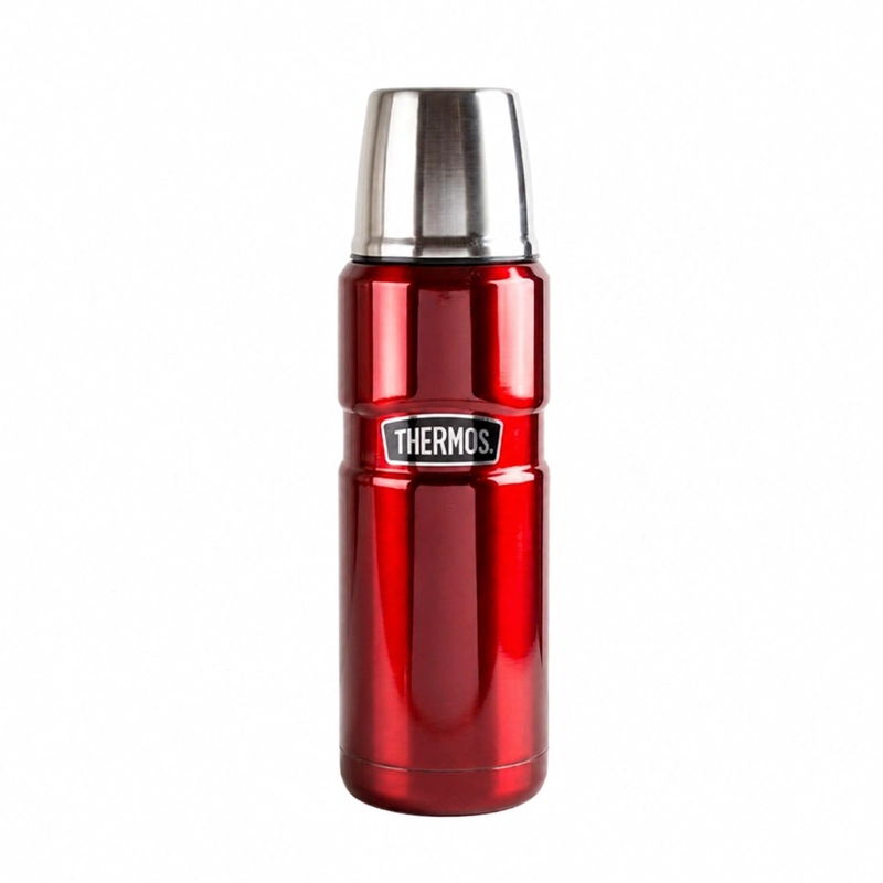 TERMO LIQUIDO ACERO INOX 470ML KING ROJO - 1