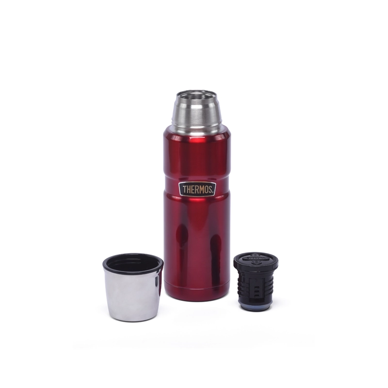 TERMO LIQUIDO ACERO INOX 470ML KING ROJO - 4