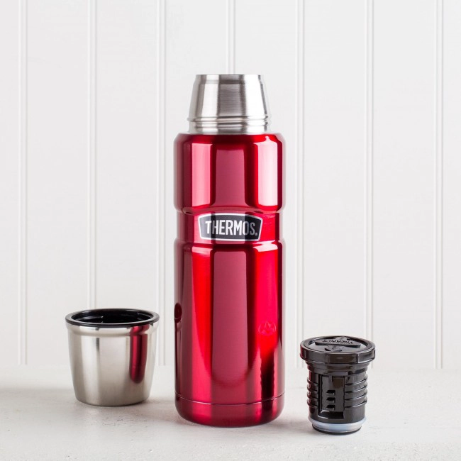 TERMO LIQUIDO ACERO INOX 470ML KING ROJO - 5