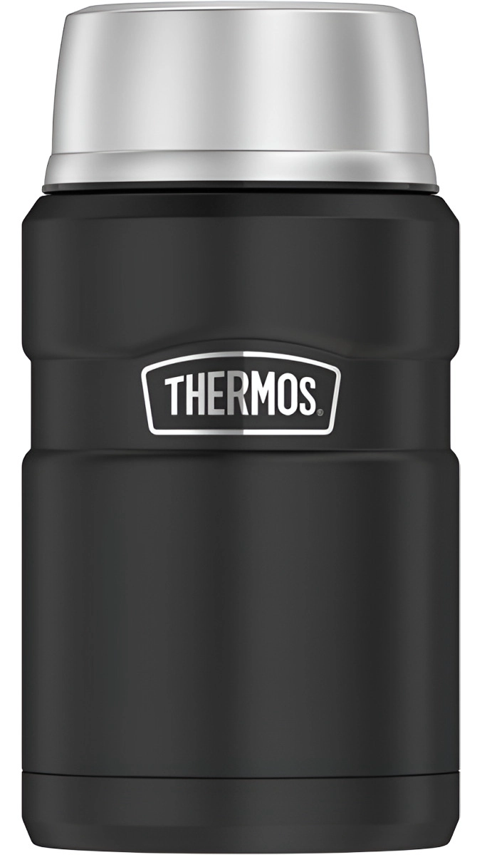 TERMO COMIDA 710ML KING ACERO INOX NEGRO - 1