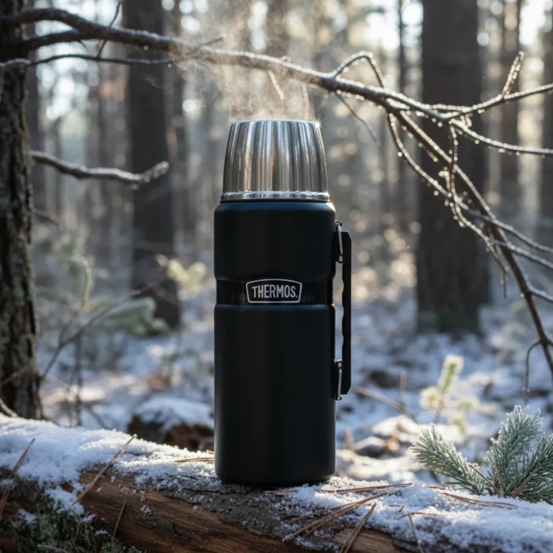 TERMO LIQUIDO KING ACERO INOX 2 LITROS NEGRO - THERMOS - 5
