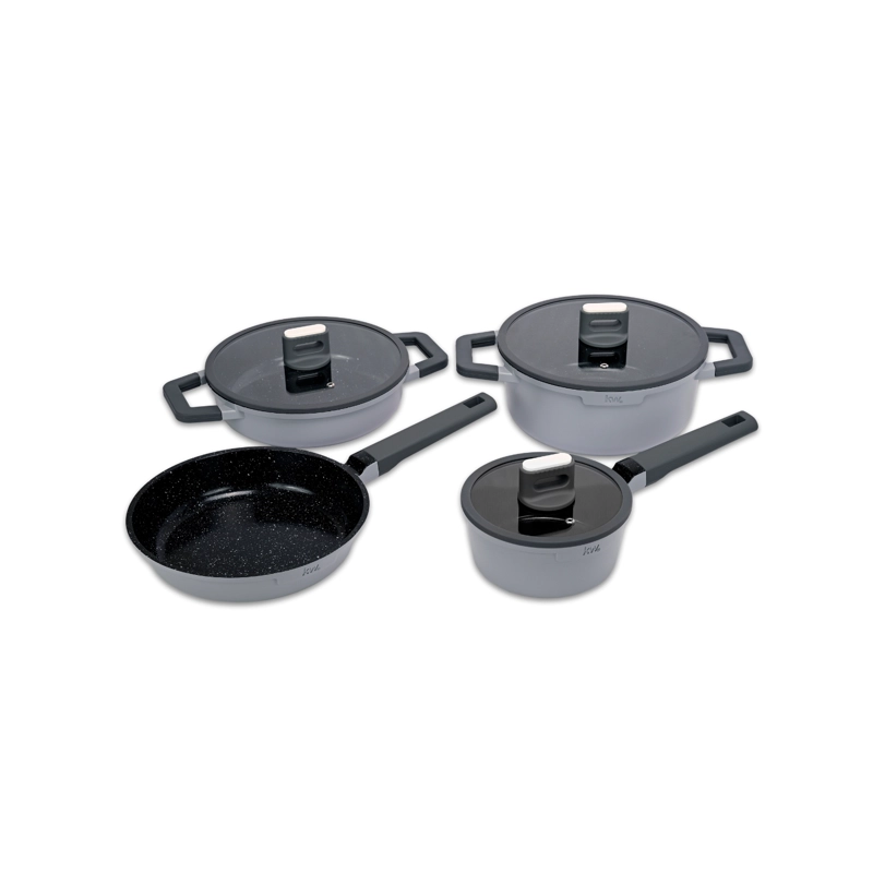 BATERIA DE COCINA 7 PIEZAS CHELSEA ALUMINIO FUNDIDO GRIS - 6