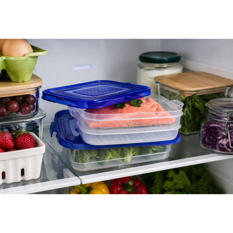 SET 2 CONTENEDORES RECTANGULAR 960 ML - 5