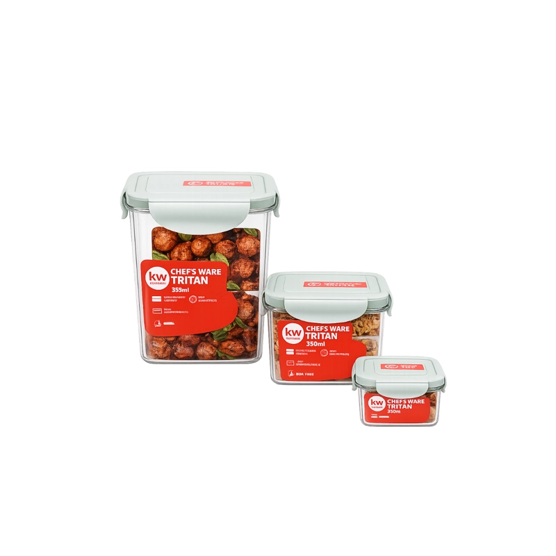 SET 3 CONTENEDORES HERME TICOS TRITAN BPA FREE - 1