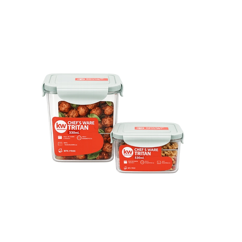 SET 2 CONTENEDORES HERME TICOS TRITAN BPA FREE - 1