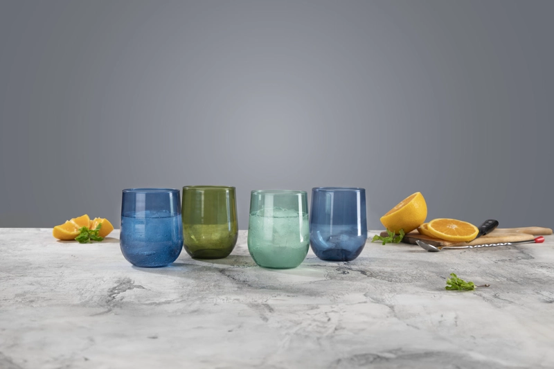SET 4 VASOS STEMLESS COLORS 497 ML - 6