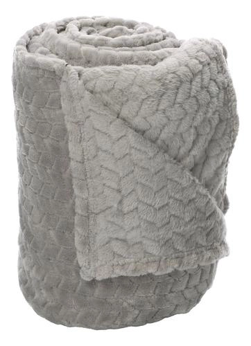 FRAZADA ANDES JACQUARD FLANNEL GRIS 1.5 PLAZA - 2