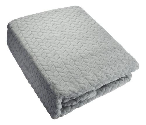 FRAZADA ANDES JACQUARD FLANNEL GRIS 1.5 PLAZA - 3