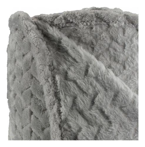 FRAZADA ANDES JACQUARD FLANNEL GRIS 1.5 PLAZA - 5