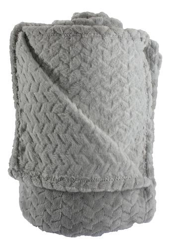 FRAZADA ANDES JACQUARD FLANNEL GRIS 2 PLAZA - 1