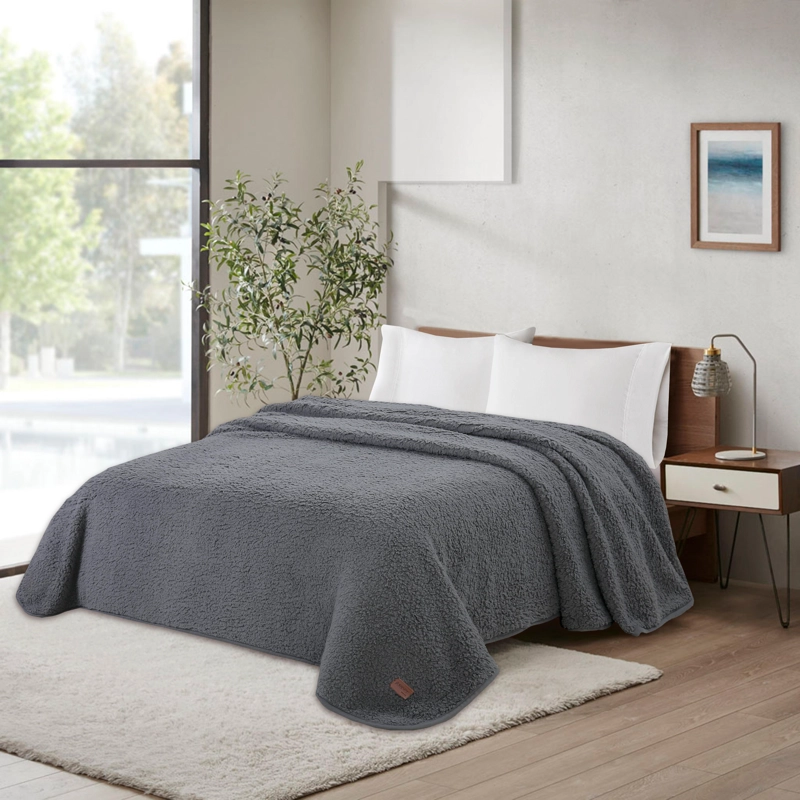 FRAZADA ANDES SHERPA GRIS KING - 1