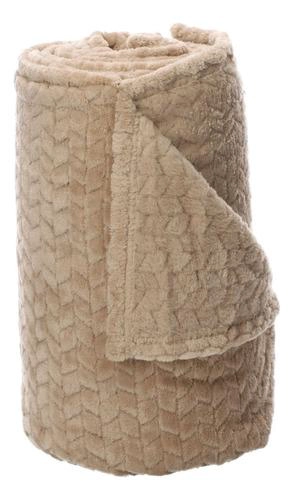 FRAZADA ANDES JACQUARD FLANNEL BEIGE 2 PLAZA - 2